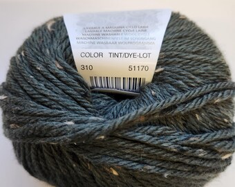 Hilo Merino Tweed, mezcla de lana Katia Worsted Weight, verde oscuro