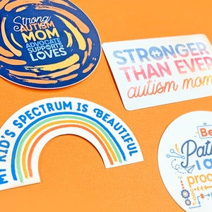 Adesivi mamma autismo (salute mentale, incoraggiamento mamma ASD, mamma aiuta regalo festa della mamma, decalcomanie autismo, adesivi, adesivo felice)