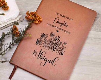 Letters to My Daughter Personalized Leather Journal Dear Son Gift Custom Notebook Gifts for Kids Journal from Mom Dad Memory Keepsake Diary
