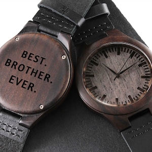 Custom Wooden Watch for Brother Unique Birthday Gift for Brother Engraved Watch Bro Gift Christmas Gifts for Brother Wedding Gift To my Bro