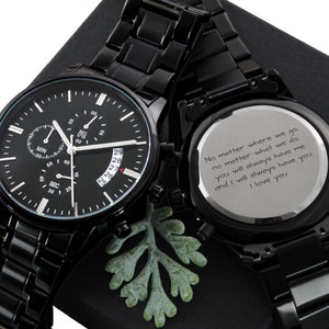 Engraved Watch Gift for Men Watch Gift for Him Watch for Boyfriend Gift Husband Unique Gift Birthday Present Valentines Day Gifts for Men
