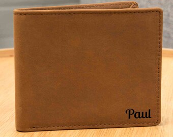 Anniversary Gift For Him Personalized Wallet Gifts for Men Boyfriend Gift Custom Wallet Birthday Gift Husband Gift Monogrammed Wallet Mens