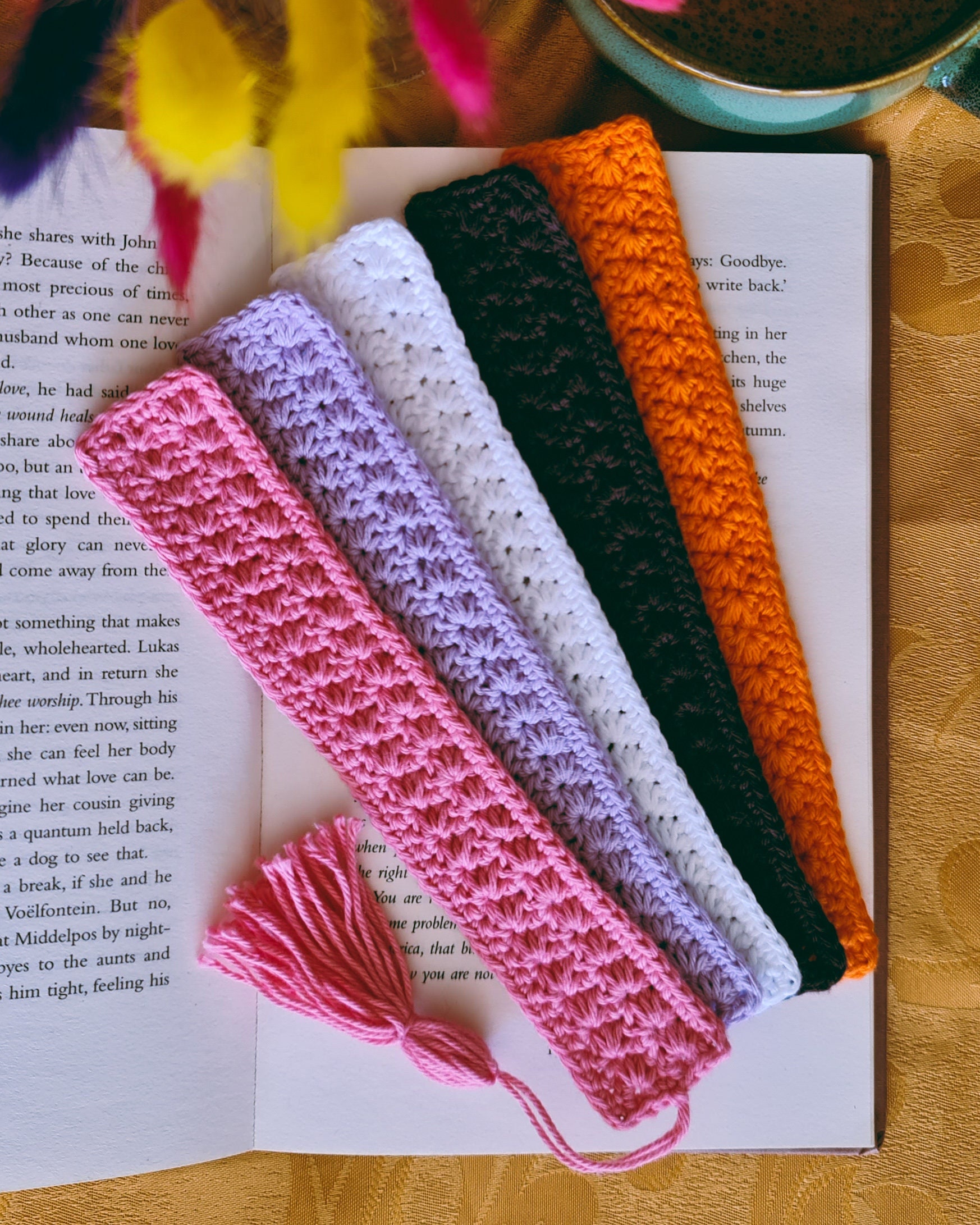 Kaufe 2PCS Wool Knitted Bookmark Cotton Wool Book Clip Unique Lanyard  Bookmarks Students
