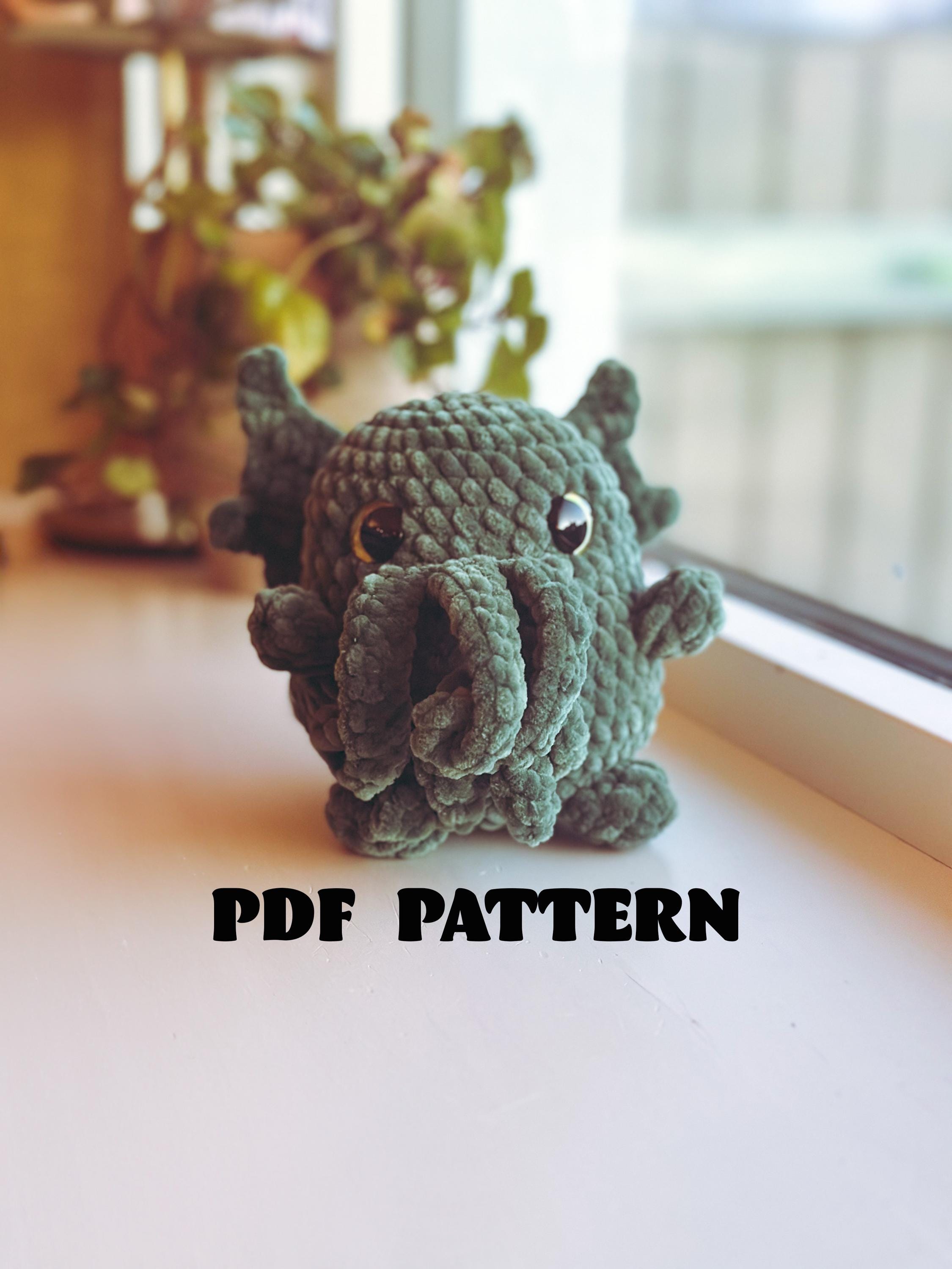 30 Cthulhu Crochet Patterns for Lovecraftian Amigurumi, Plushies, and Gifts 22 Low Sew Baby Cthulhu Crochet Pattern