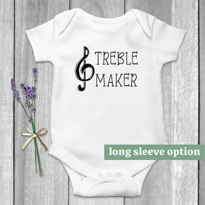 Treble Maker Baby Bodysuit: Musician Baby Clothes