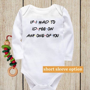 Friends Themed Baby Bodysuit: Funny Newborn Outfit