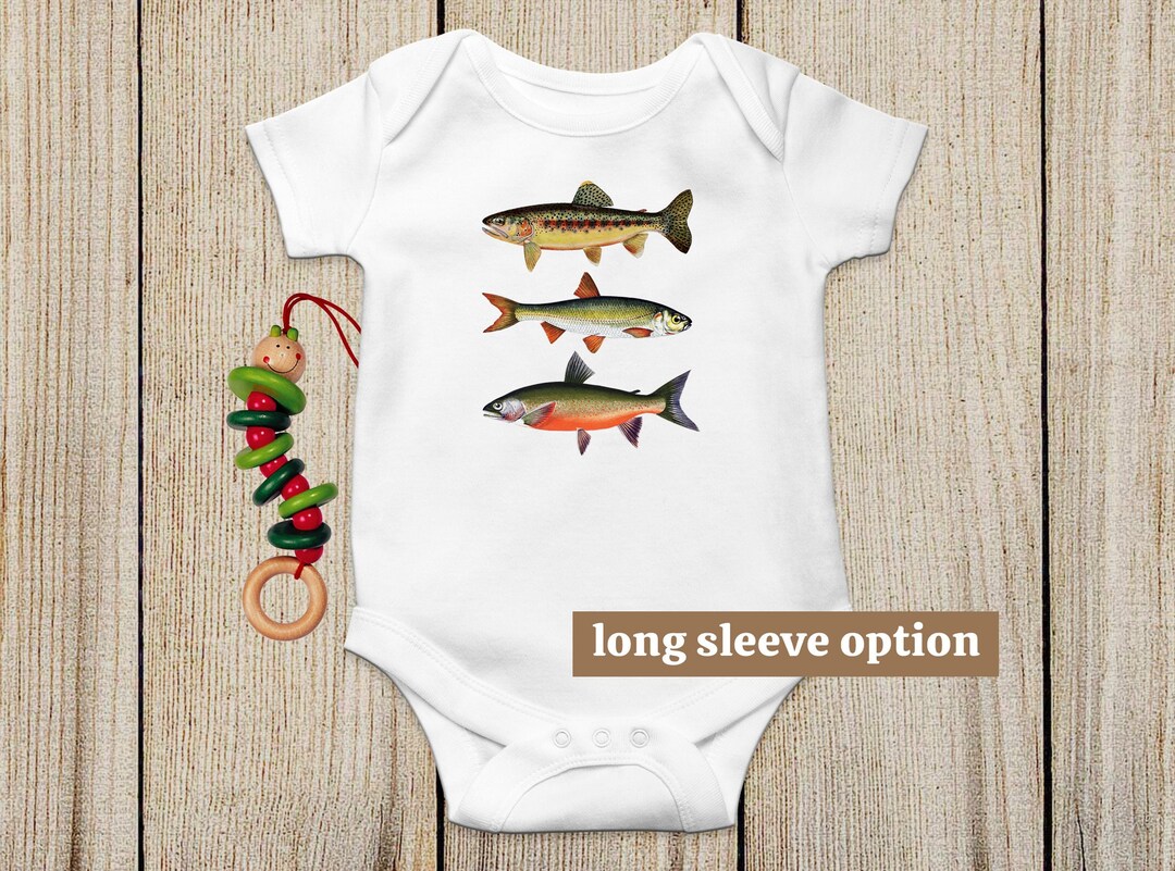Fishing Baby Bodysuit, Fish Baby Clothes, Summer Baby Clothes, Funny ...