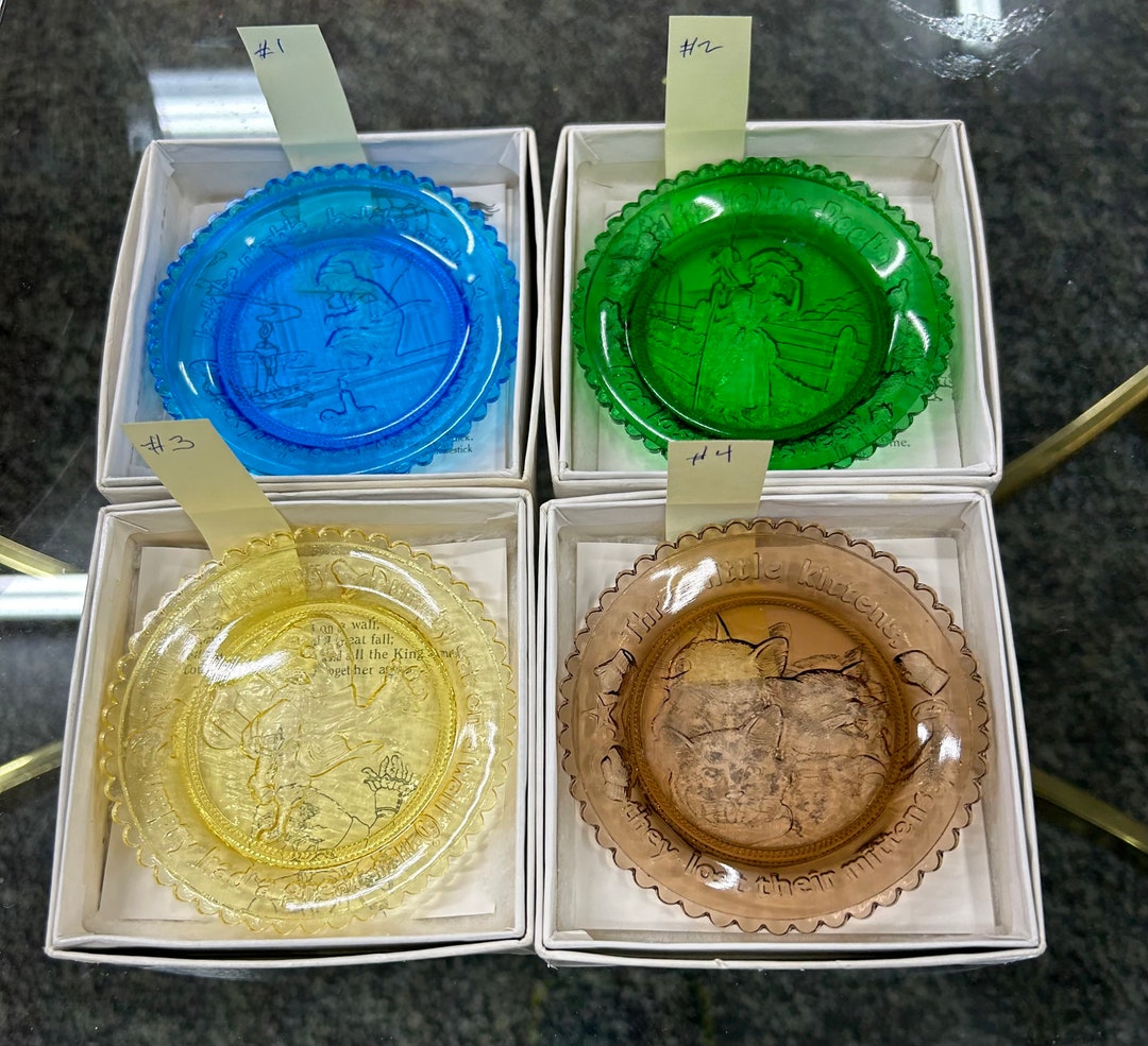 Fenton Glass Nursery Rhyme Cup Plate Kaleidoscope INC Etsy