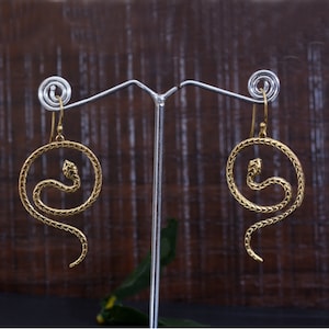 Snake Earrings, Indian Style Earrings, Brass Earrings