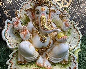 ガネーシャ像 大理石調 マーブルダスト製 / Ganesha Statue