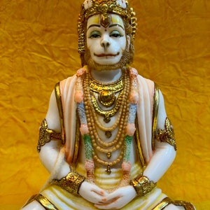 Lord Hanuman Statue: Hindu Monkey God Idol (20 CM)