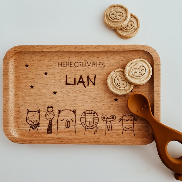 wooden chopping boards for children personalized with name | breakfast board