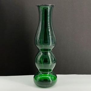 Dark Green Balboa Glass Triple Bubble Vase