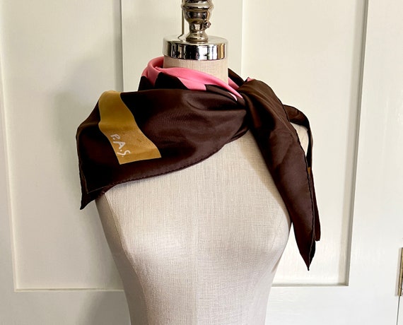 Vintage 60s P.A.S. Handrolled Silk Scarf - image 1