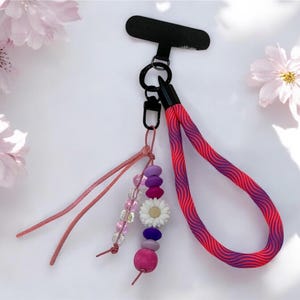 BEEFLYING Dragonne De Téléphone En Silicone Perlée, Cordon De