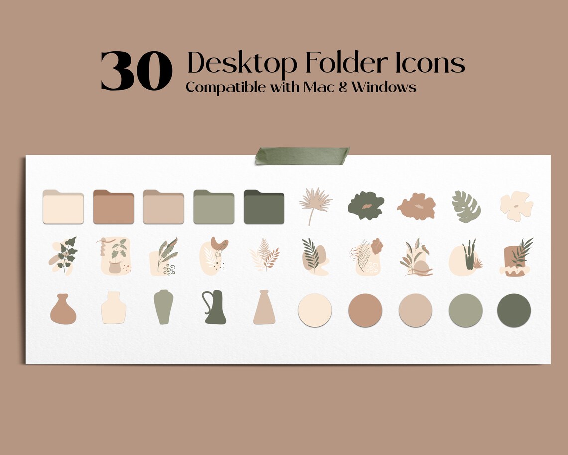 Desktop Organizer Wallpaper & Desktop Folder Icons for Mac and PC Mac ...
