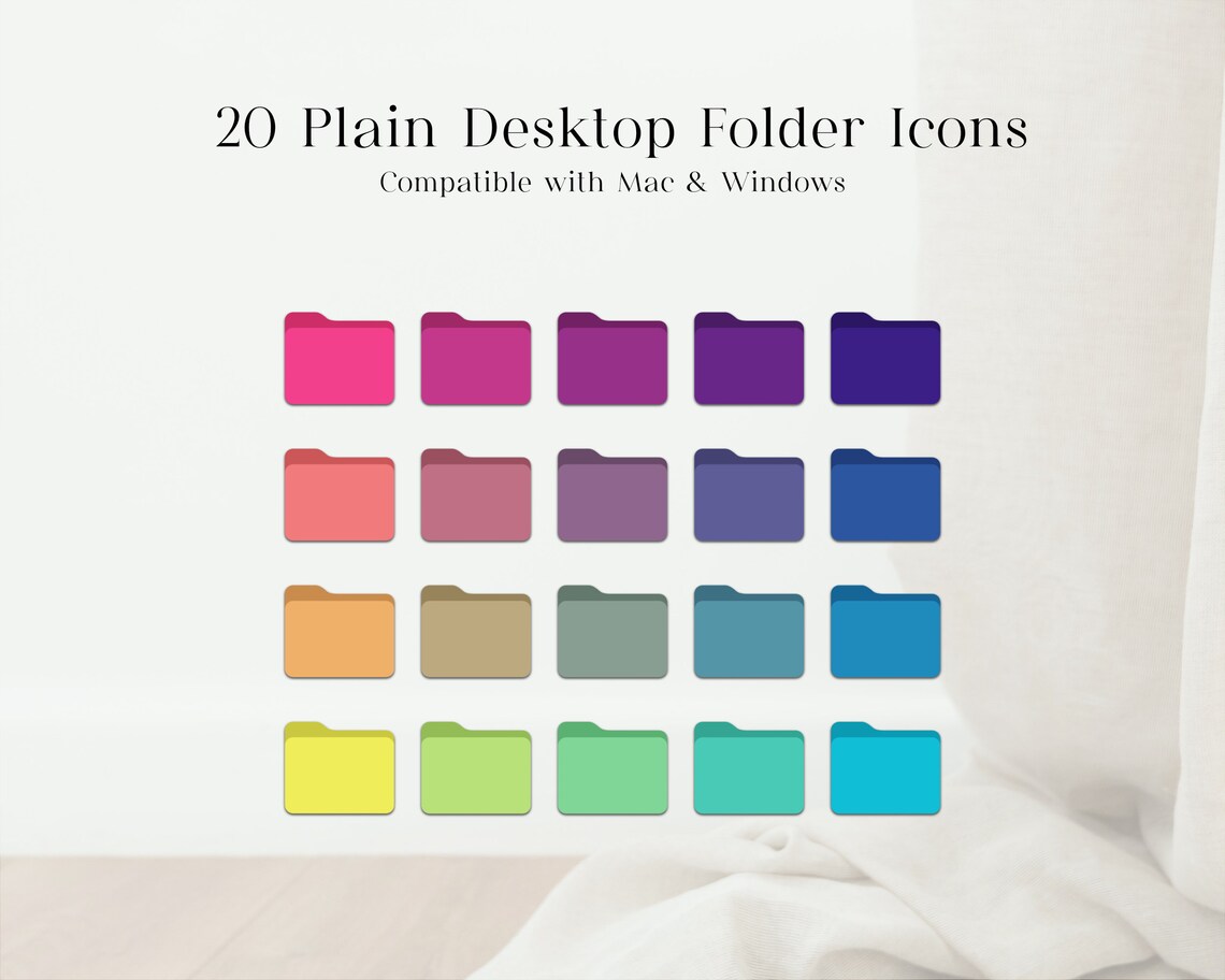 40 Bright Desktop Folder Icons for Mac & PC Mac Icons Windows Icons ...