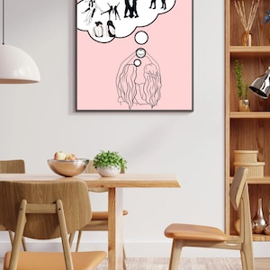 Arte murale Best Friends / Stampa minimalista di amicizia / Due ragazze Line Art / Download digitale