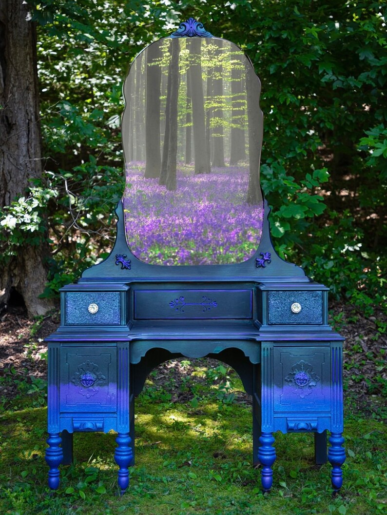 Soldblack Vintage Vanity/ Gothic Vanity/queen Dark Mermaid/sold Etsy