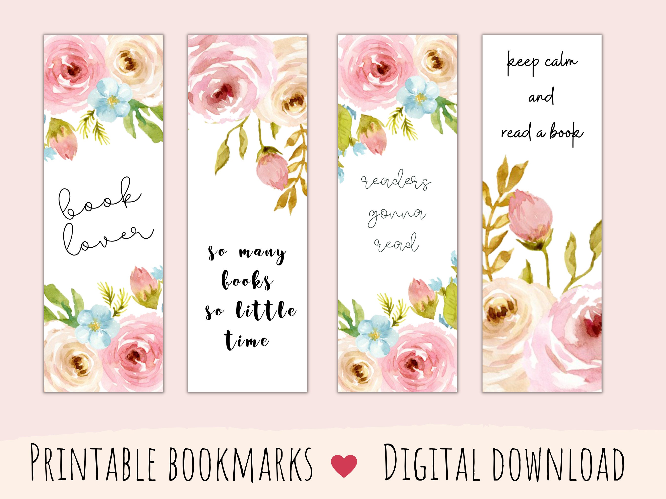 Free Floral Bookmarks to Color ⋆ Dream a Little Bigger
