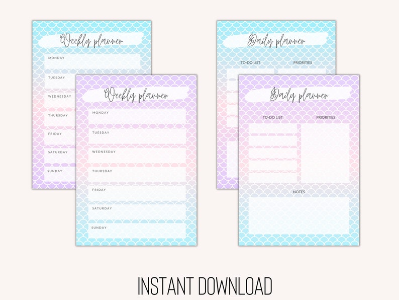 PLANNER BUNDLE: Printable Yearly, Monthly, Weekly, Daily Planner, to Do ...