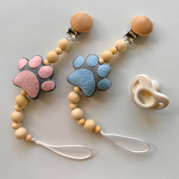 Felt Pacifier Clip Etsy