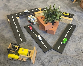 Wooden road package | nursery |preschool | smallworld | roleplay | imaginative play | handmade |toddlers| learningthroughplay | construction