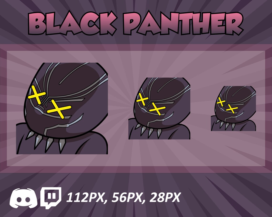 Black Panther Emotes Black Panther Cute Chibi Emotes Marvel Etsy