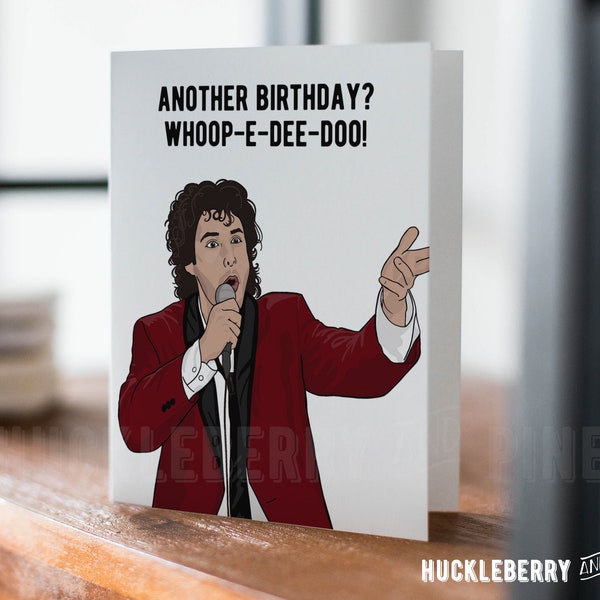 Wedding Singer Birthday Card, Whoop-e-dee-doo, Adam Sandler, Birthday Humor, Handmade Pop Culture Greeting Cards