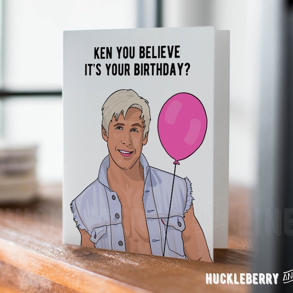 Funny Doll Birthday Card, Valentine's Day Card, Can You Believe It's Your Birthday? Greeting Card, Funny Movie Card