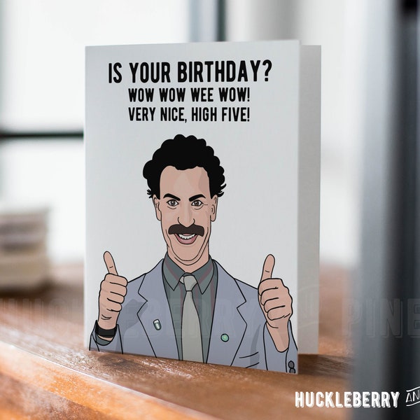 Borat Birthday Card, Is Your Birthday? Very Nice, Borat Greeting Card, Funny Birthday Card