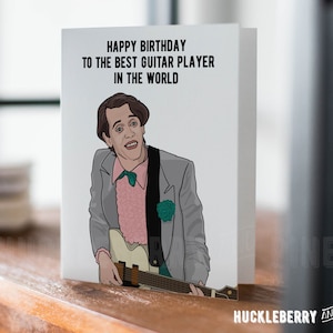 Wedding Singer Birthday Card, Best Guitar Player, Adam Sandler, Steve Buscemi, Birthday Humor, Handmade Pop Culture Greeting Cards