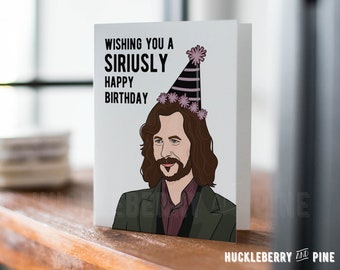 Funny Wizard Birthday Card, Wizard Seriously Happy Birthday Greeting Card, Greeting Card, Birthday Humor, Handmade Cards