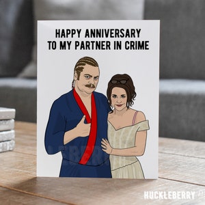 Ron & Tammy Anniversary Card, Ron Swanson Card, Parks and Rec Greeting Card, Funny Anniversary Card