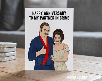 Ron & Tammy Anniversary Card, Ron Swanson Card, Parks and Rec Greeting Card, Funny Anniversary Card