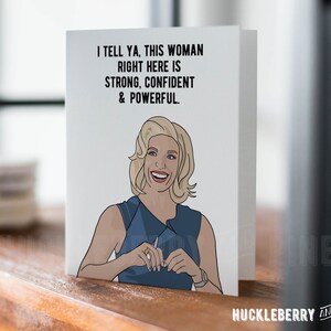 Cute Rebecca Strong Confident Powerful Card, Ted Greeting Card, Just Because Card, Handmade Pop Culture Greeting Cards