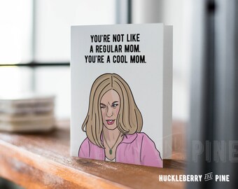 Cool Mom Card, Mother's Day Card, Just Because Card, Card for Mom, Pop Culture Handmade Cards