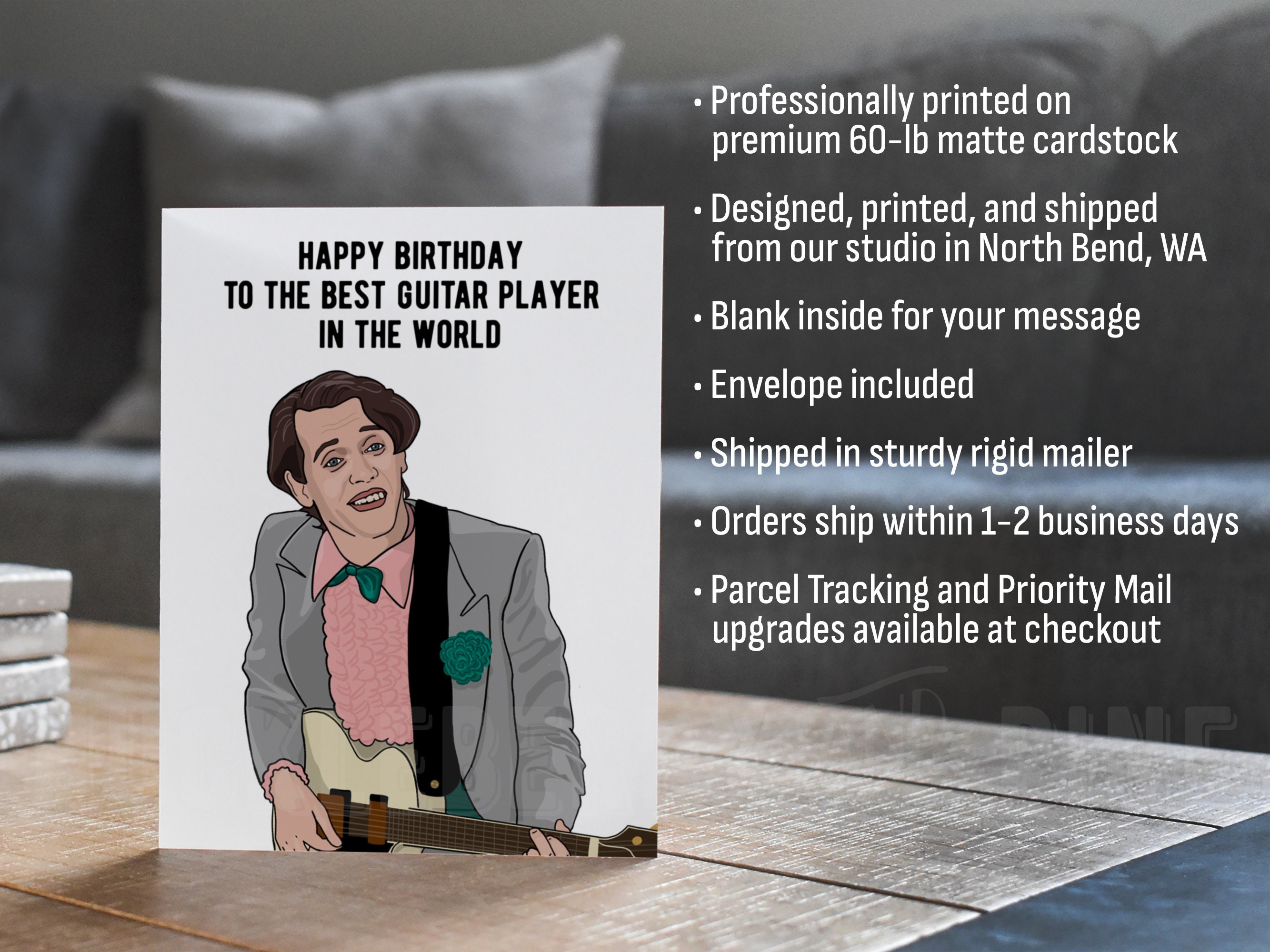 Wedding Singer Birthday Card, Best Guitar Player, Adam Sandler, Steve Wedding Singer Birthday Card, Best Guitar Player, Adam Sandler, Steve
