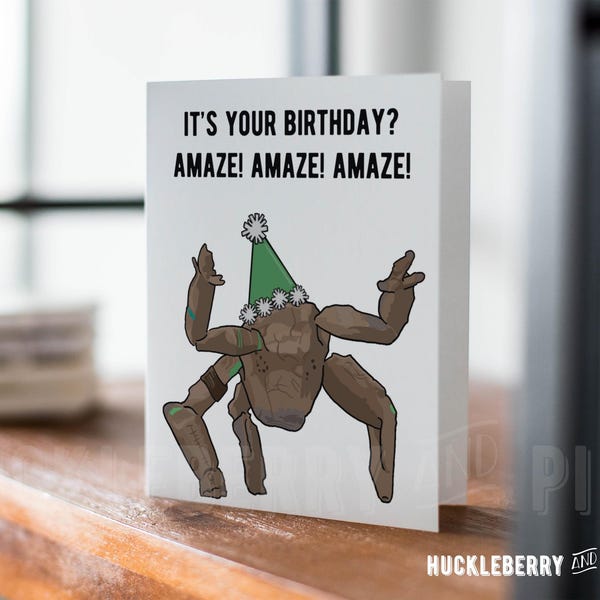 Rock Amaze Birthday Card, Funny Sci-Fi Space Greeting