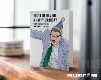 Funny Matt Foley Birthday Card, Chris Farley Greeting Card, Comedy Greeting Card, Birthday Humor, Handmade Cards