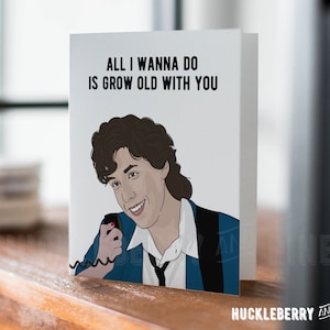 Wedding Singer Valentine's Day Card, Grow Old With You Card, Anniversary Card, Robbie Hart, Adam Sandler