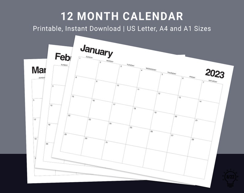 2023-printable-monthly-calendar-2023-monthly-planner-etsy-finland