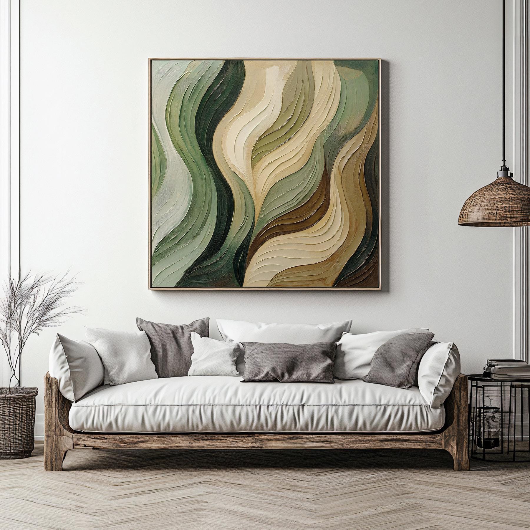 Abstract Wall Artwork, Textured Brush Strokes, Modern Printable Art ...