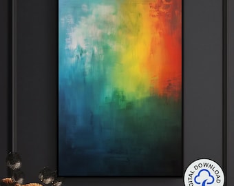 Art mural abstrait imprimable en téléchargement numérique, décoration moderne pour la maison et le bureau