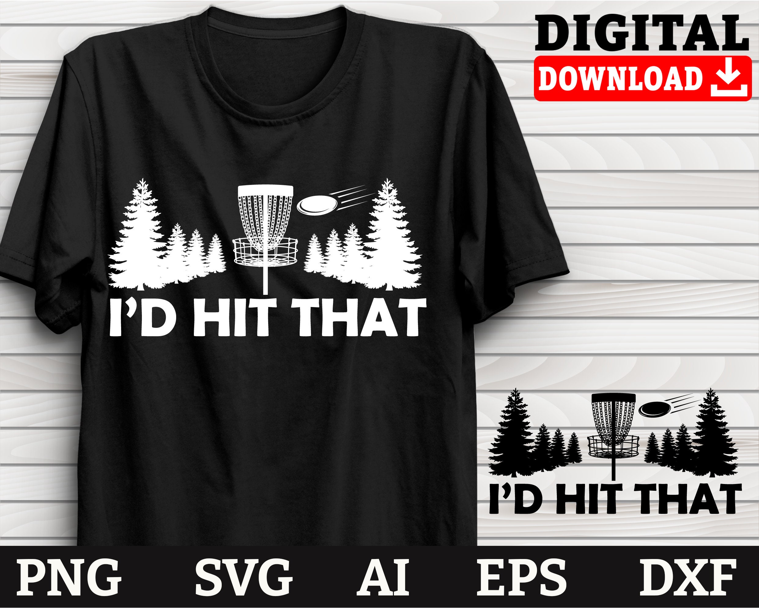 Disc Golf Svg I'd Hit That Disc Golf Designcool Disc Etsy