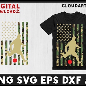 Kickball Svg, camouflage us flag-Cool Kickball Graphic Theme, Kickball Clipart, For Cricut Files Dxf Eps Ai Png Svg Files