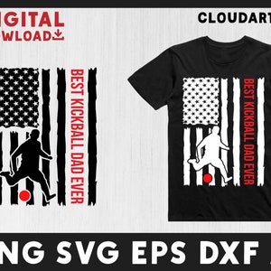 Kickball Svg, American Flag Kickball-Cool Kickball Graphic Theme, Kickball Clipart, For Cricut Files Dxf Eps Ai Png Svg Files