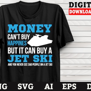 Jet Ski Svg, Jet-Ski Happiness, Water Sports Svg, Cricut Files, Png Svg Dxf Files