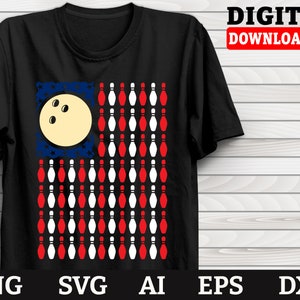 American Flag Bowling, Bowling Svg, Bowling Ball Svg, Bowling Mom Svg, Cricut File,