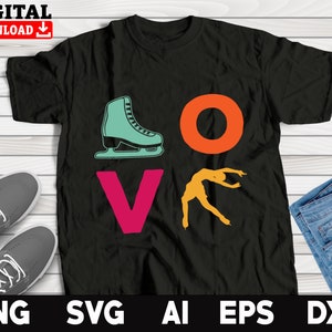 Figure Skating  Svg, Love Figure Skating-For The Ice Skating Lover,Dxf Png Ai Eps Svg Files